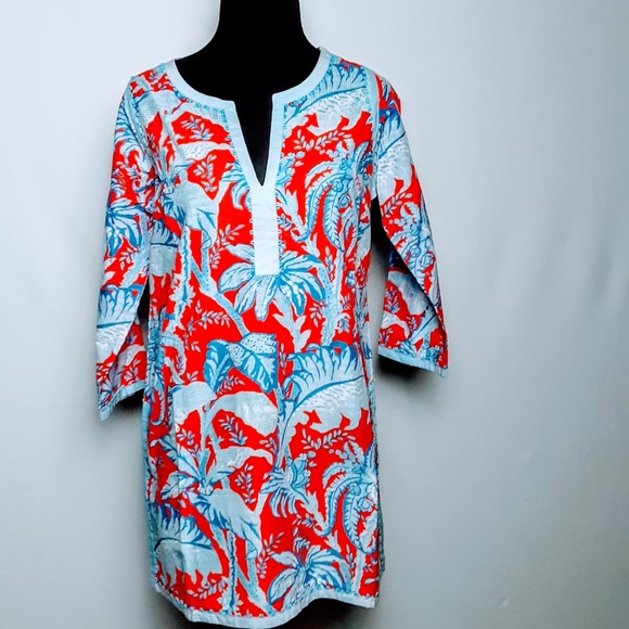 Gretchen Scott Designs Tops - GRETCHEN SCOTT NWT WOMENS TUNIC TOP SMALL Red Blue